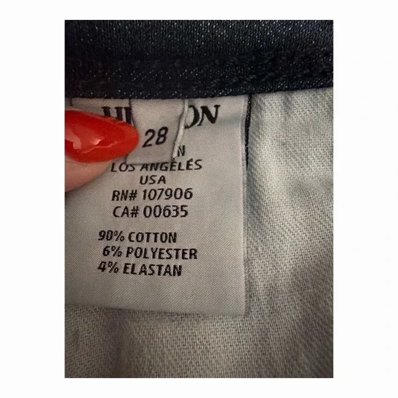 Hudson Low Rise Bootcut Jeans USA Made Dark Wash Size 28 - Picture 5 of 7